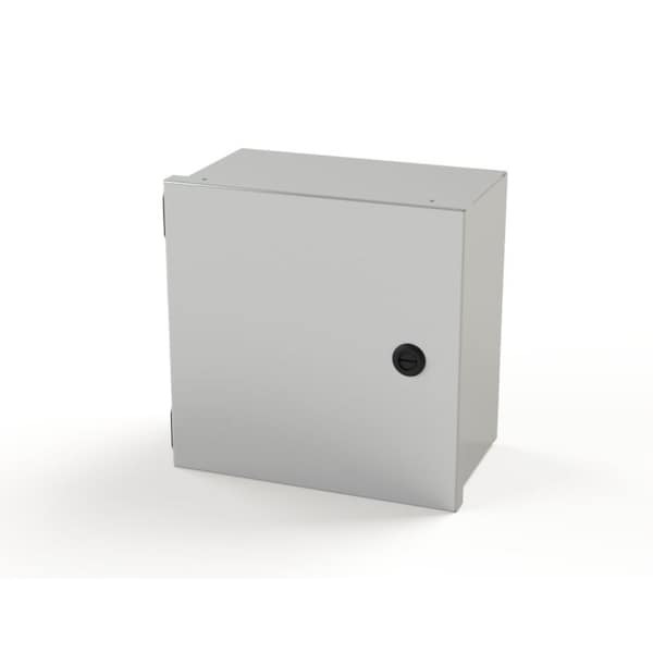 1/4 Turn Latch Electrical Enclosures, 10 in H, 6 in D, 10 in W, NEMA 1, Carbon Steel